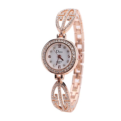 

Women's Luxury Watches Bracelet Watch Wrist Watch Quartz Silver / Rose Gold New Design Casual Watch Imitation Diamond Analog Ladies Fashion Elegant - Rose Gold Gold / White Rose Gold / White One Year