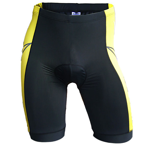 

Jaggad Men's Short Sleeve Cycling Padded Shorts Yellow Red Blue Stripes Bike Shorts Padded Shorts / Chamois Pants Mountain Bike MTB Road Bike Cycling Breathable Quick Dry Sports Clothing Apparel