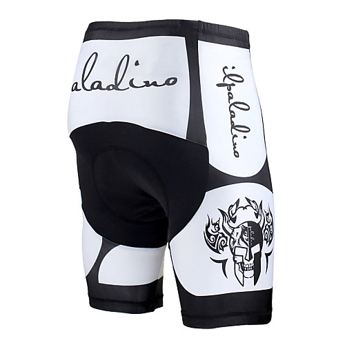 

ILPALADINO Men's Unisex Cycling Padded Shorts Bike Pants / Trousers Pants Windproof Breathable 3D Pad Sports Skull Lycra Winter White / Black Road Bike Cycling Clothing Apparel Relaxed Fit Bike Wear