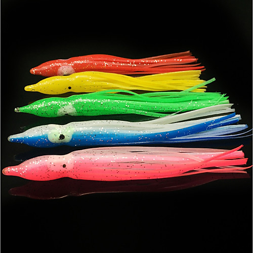 

5 pcs Fishing Lures Soft Bait Octopus Easy to Use Floating Bass Trout Pike Sea Fishing Fly Fishing Bait Casting