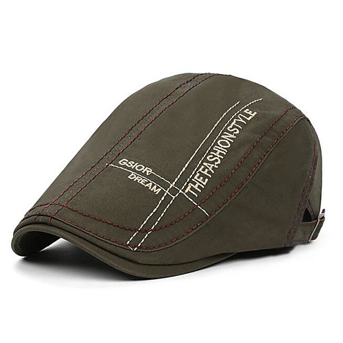 

Men's Basic Polyester Beret Hat-Print Black Dark Gray Navy Blue