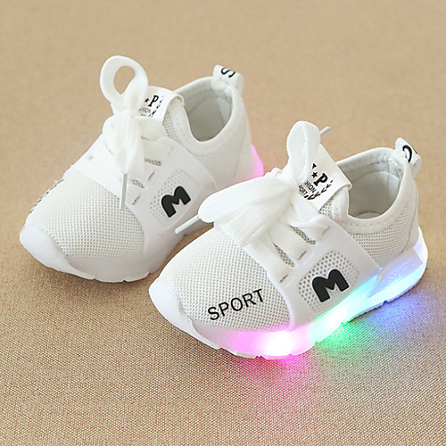 

Boys' / Girls' LED / Comfort / LED Shoes Mesh Sneakers Toddler(9m-4ys) / Little Kids(4-7ys) Lace-up / LED White / Black / Red Spring & Fall