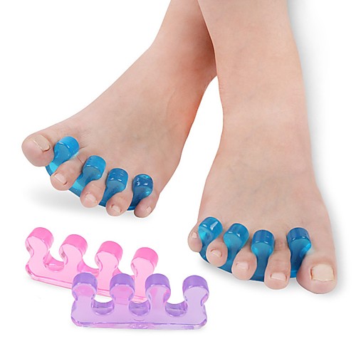 

1 Pair Orthotic Toe Separators Gel Forefoot Spring Unisex Blue / Pink / Clear