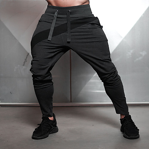 

Men's Joggers Jogger Pants Track Pants Pants / Trousers Sweatpants Athleisure Wear Drawstring Winter Fitness Gym Workout Anatomic Design Wearable Sport Black Grey / Stretchy