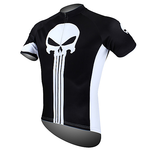 

ILPALADINO Men's Short Sleeve Cycling Jersey Polyester Yellow Red Orange Skull Bike Jersey Top Mountain Bike MTB Road Bike Cycling Breathable Quick Dry Ultraviolet Resistant Sports Clothing Apparel