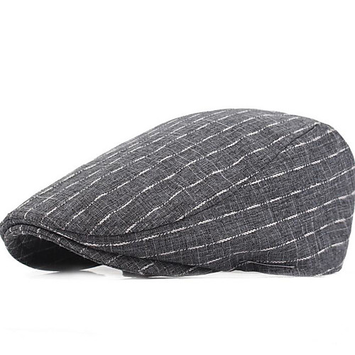 

Men's Basic Polyester Beret Hat-Geometric Blue Black Gray