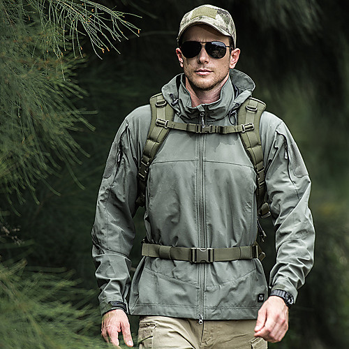 

Men's Hiking Softshell Jacket Military Tactical Jacket Hiking Fleece Jacket Winter Outdoor Ultralight Waterproof Windproof Breathable Softshell Jacket Softshell Single Slider Military / Tactical
