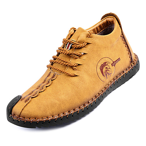 

Men's Comfort Shoes PU Fall Casual Sneakers Non-slipping Black / Yellow / Khaki