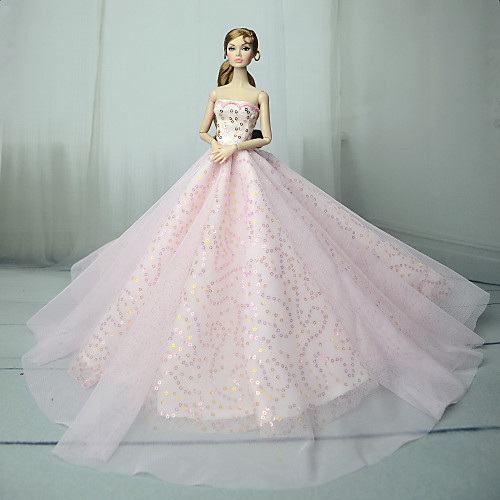 

Doll Dress Solid Color Wedding For Barbiedoll Lace Pink For Girl's Doll Toy / Kids