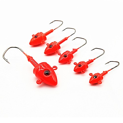 

5 pcs Jig Head Lead / Stainless Steel Fishing Hooks Sea Fishing / Fly Fishing / Bait Casting