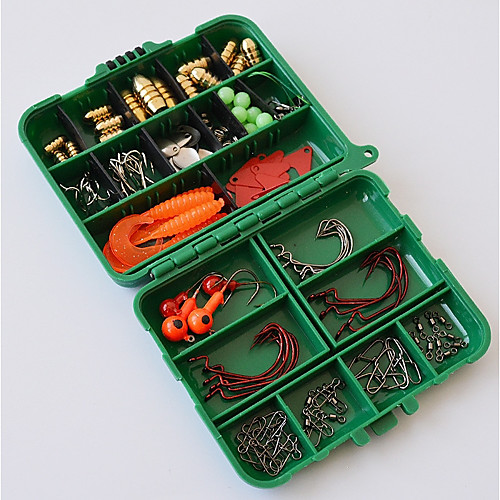 

142 pcs Fishing Tackle Box Mixed Material Easy to Use Jigging Sea Fishing Fly Fishing / Bait Casting / Ice Fishing / Spinning / Jigging Fishing / Freshwater Fishing