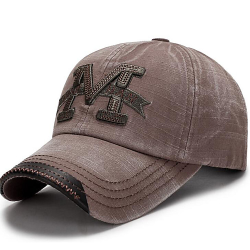 

Men's Basic Polyester Baseball Cap-Print Army Green Brown Navy Blue