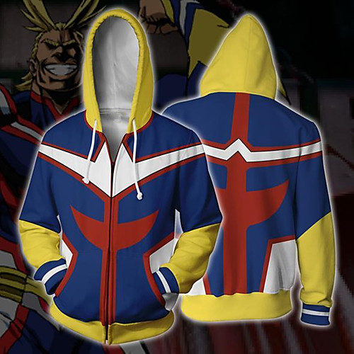 

Inspired by My Hero Academy Battle For All / Boku no Hero Academia All Might Coat Hoodie Terylene Cartoon Stylish Hoodie For Men's / Women's