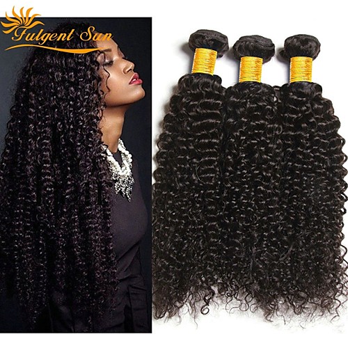 

3 Bundles Brazilian Hair Curly Human Hair 150 g Natural Color Hair Weaves / Hair Bulk Extension Bundle Hair 8-28 inch Natural Color Human Hair Weaves Best Quality 100% Virgin curling Human Hair / 8A