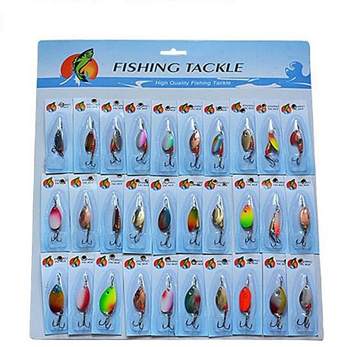 

30 pcs Lure kit Fishing Lures Spinnerbaits Colorful Easy to Use Sinking Bass Trout Pike Sea Fishing Fly Fishing Bait Casting