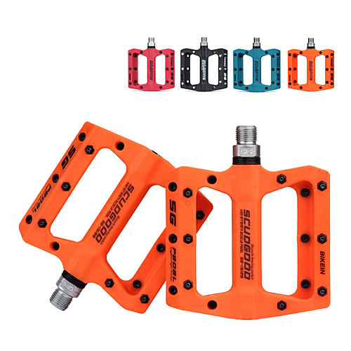 

Mountain Bike Pedals Flat & Platform Pedals Sealed Bearing Anti-Slip High Strength Nylon Fiber for Cycling Bicycle Road Bike Mountain Bike MTB BMX Orange