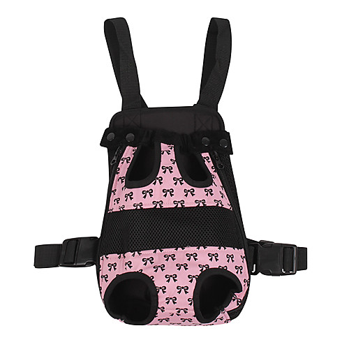 

Dog Cat Carrier Bag & Travel Backpack Portable Casual / Daily Bowknot Fabric Black Pink