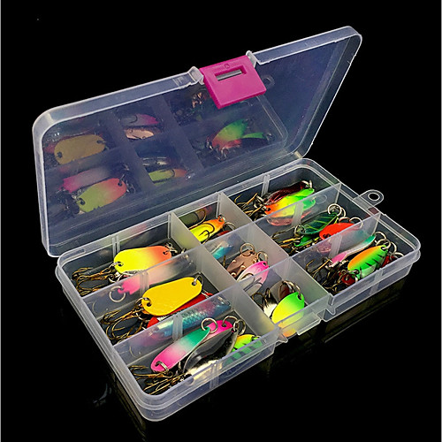 

30 pcs Fishing Lures Hard Bait Spoons Easy to Use Sinking Bass Trout Pike Sea Fishing Fly Fishing Bait Casting Metalic / Ice Fishing / Spinning / Jigging Fishing / Freshwater Fishing / Carp Fishing