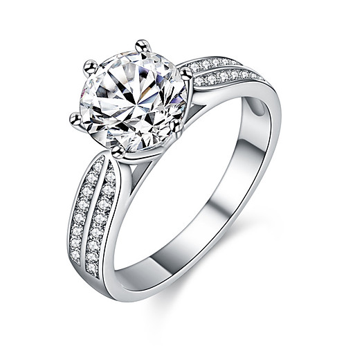 

Couple Rings Diamond Classic Silver Alloy Cat Claw Ladies Elegant Romantic 1pc 6 7 8 9 10 / Couple's / Crystal / Cubic Zirconia / Engagement Ring