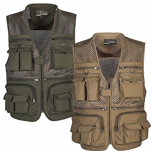 

Men's Fishing Vest Vest / Gilet Breathability YKK Zipper Outdoor Fishing Hunting / Mesh