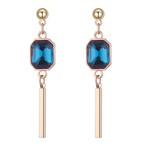 

Women's Synthetic Aquamarine Drop Earrings Stylish Long Creative Ladies Artistic Simple Dangling Earrings Jewelry White / Purple / Blue For Evening Party Birthday 1 Pair