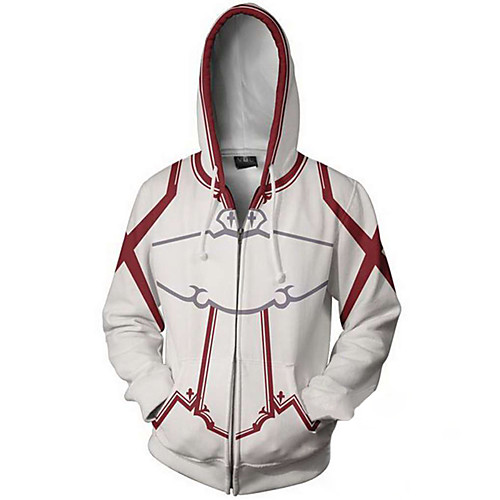 

Inspired by SAO Swords Art Online Asuna Yuuki Hoodie Terylene Cartoon Stylish For Unisex