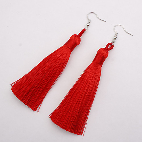 

Women's Drop Earrings Hanging Earrings Tassel Ladies Bohemian European Fashion Earrings Jewelry Wine / Light Coffee / Dark Green For Causal Daily 1 Pair