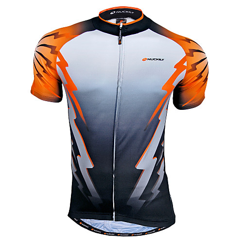 

Nuckily Men's Short Sleeve Cycling Jersey Gray yellow Patchwork Bike Jersey Top Mountain Bike MTB Road Bike Cycling Breathable Quick Dry Sweat-wicking Sports Clothing Apparel / Advanced / Advanced