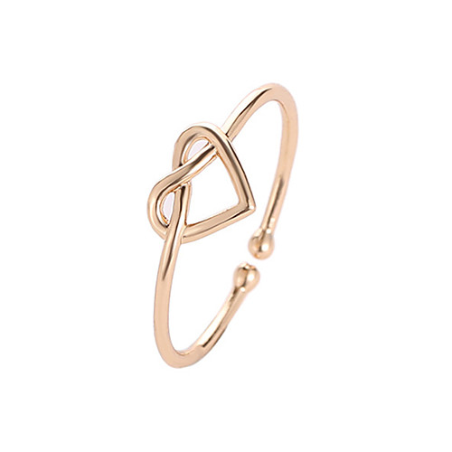 

Women Ring Braided Black Gold Silver Alloy Heart Ladies Simple Korean 1pc Adjustable / Women's / Tail Ring