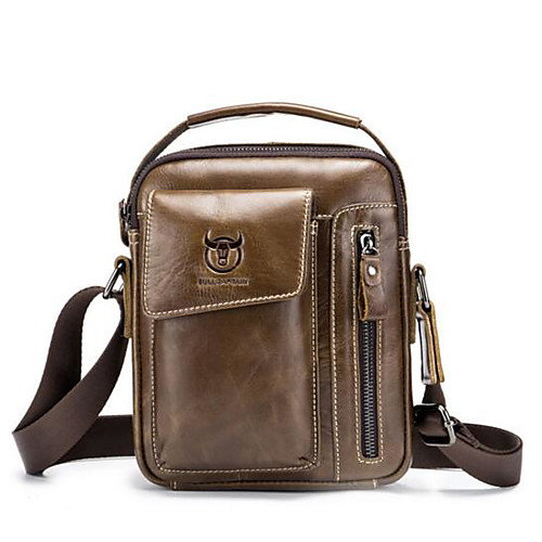 

(BULLCAPTAIN) Men's One Shoulder Messenger Sports Casual Leather Crossover iPad Men's Pouch