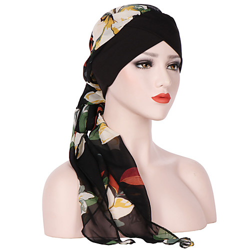 

Women's Floppy Hat Chiffon Rayon Basic Holiday - Floral Summer All Seasons Wine Black Red