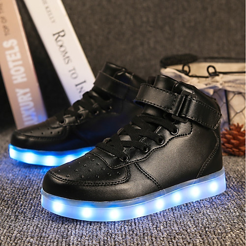 

Boys' LED / LED Shoes PU Sneakers Little Kids(4-7ys) / Big Kids(7years ) LED White / Black / Red Fall / Rubber