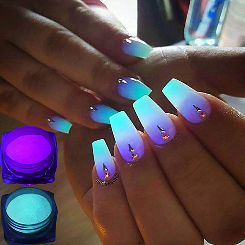 

4 pcs Color Gradient / High quality, formaldehyde free Eco-friendly Material Glitter Powder For Finger Nail Romantic Series Rainbow nail art Manicure Pedicure Christmas / Halloween / Masquerade