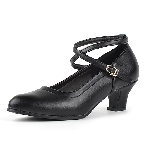 

Women's Modern Shoes Heel Cuban Heel Black Dark Red Silver