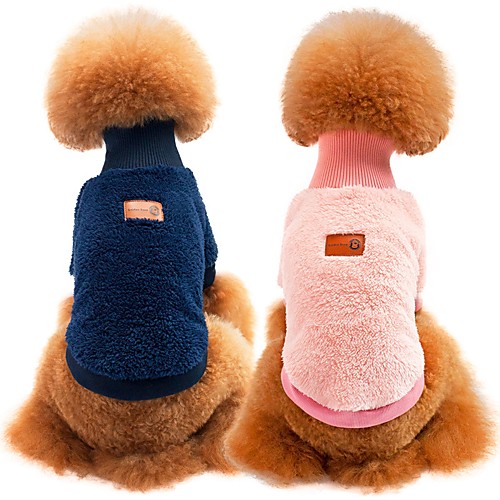 

Dog Cat Sweater Sweatshirt Puppy Clothes Solid Colored Sports & Outdoors Casual / Daily Winter Dog Clothes Puppy Clothes Dog Outfits Blue Pink Khaki Costume for Girl and Boy Dog 100% Coral Fleece