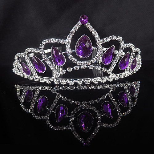 

Cubic Zirconia / Alloy Tiaras with Crystals 1 Piece Wedding / Special Occasion Headpiece