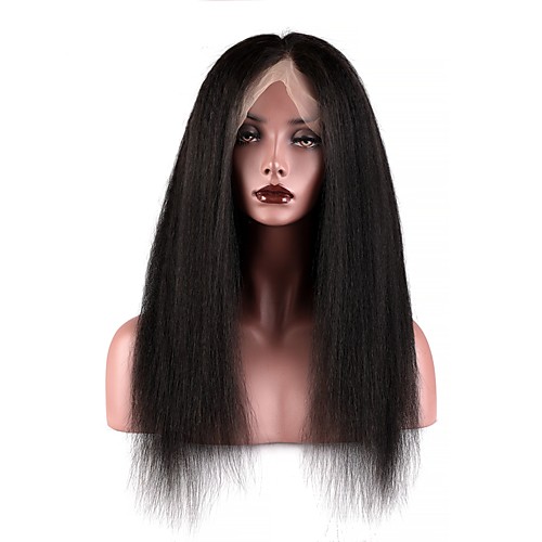 

Human Hair Full Lace Wig style Brazilian Hair Burmese Hair Yaki Straight Natural Natural Black Wig 130% Density with Baby Hair Women Easy dressing Best Quality Hot Sale Women's Long Human Hair Lace