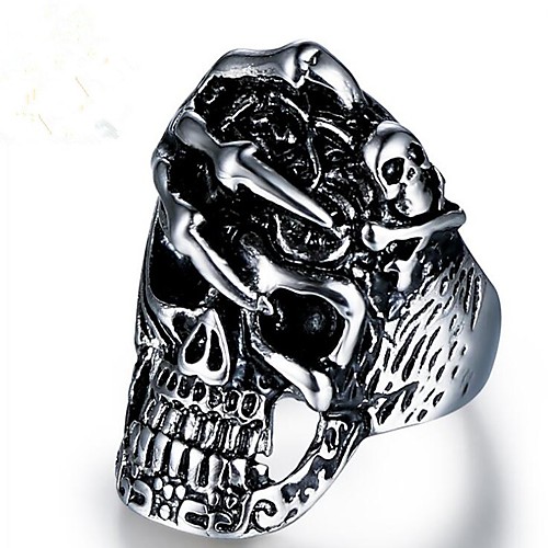 

Men Midi Ring Vintage Style Silver Titanium Steel Totem Series Vintage 1pc 8 9 10 11 12 / Men's