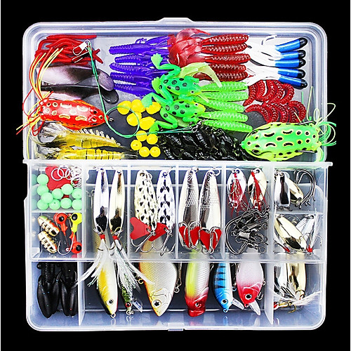 

141 pcs Fishing Lures Hard Bait Soft Bait Easy to Use Floating Bass Trout Pike Sea Fishing Fly Fishing Bait Casting Mixed Material / Ice Fishing / Spinning / Jigging Fishing / Freshwater Fishing