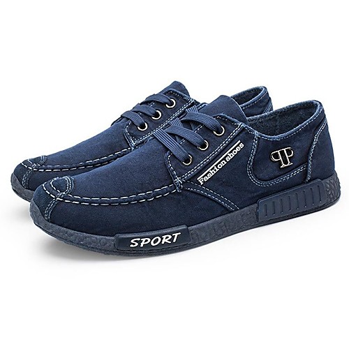 

Men's Sneakers Comfort Shoes Casual Walking Shoes Denim Blue Gray Fall Spring / EU40