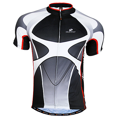 

Nuckily Men's Short Sleeve Cycling Jersey BlackGray Patchwork Bike Jersey Top Mountain Bike MTB Road Bike Cycling Breathable Quick Dry Sports Clothing Apparel / Advanced / Advanced / SBS Zipper