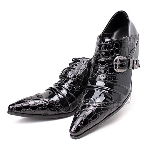 

Men's Novelty Shoes Leather / Faux Leather Fall & Winter Casual Oxfords Height-increasing Black / Wedding / Party & Evening / Party & Evening / Dress Shoes