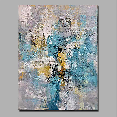 

Oil Painting Hand Painted - Abstract Landscape Comtemporary Modern Stretched Canvas / Rolled Canvas