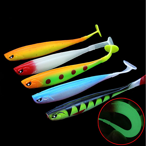 

5 pcs Fishing Lures Soft Bait Shad Easy to Use Paddle Tail Floating Bass Trout Pike Sea Fishing Fly Fishing Bait Casting