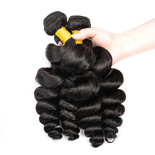 

4 Bundles Hair Weaves Peruvian Hair Loose Wave Human Hair Extensions Remy Human Hair 100% Remy Hair Weave Bundles 400 g Natural Color Hair Weaves / Hair Bulk Human Hair Extensions 8-28 inch Natural