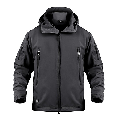 

Men's Hunting Jacket Outdoor Thermal Warm Windproof Breathable Rain Waterproof Autumn / Fall Winter Solid Color Camo / Camouflage Softshell Jacket Winter Jacket Coat Softshell Long Sleeve Camping