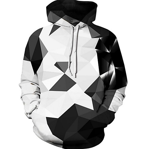 

Men's Hoodie Geometric Daily Hoodies Sweatshirts White