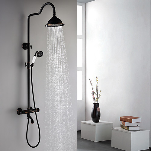 Shower Faucet Antique Oil Rubbed Bronze Wall Mounted Brass Valve