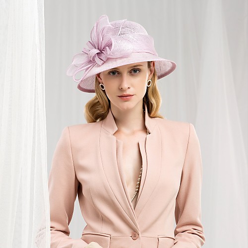 

100% Linen Kentucky Derby Hat / Hats with Bowknot 1pc Wedding / Party / Evening Headpiece