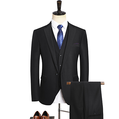 

Tuxedos Standard Fit Notch Single Breasted One-button Polyester Solid Color / Checkered / Gingham